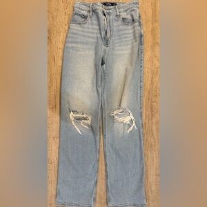 Hollister Light Blue Ultra High-Rise Dad Jeans